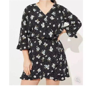 LOFT FLORAL WRAP STYLE ROMPER